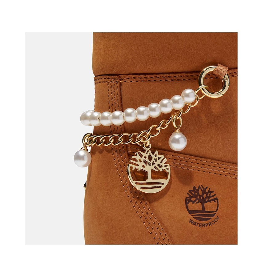 Timberland stivale donna plateau Stone Street 6-Inch  wheat mubuck charms