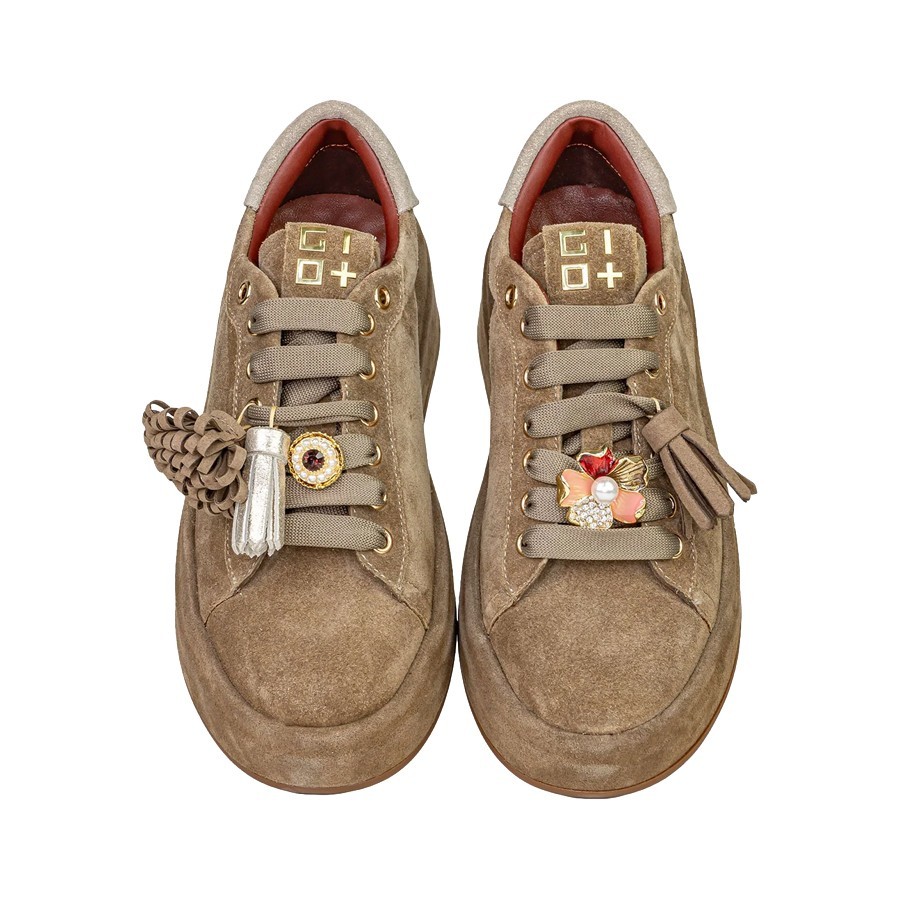 Gio+ sneackers Olivia 150 combi taupe