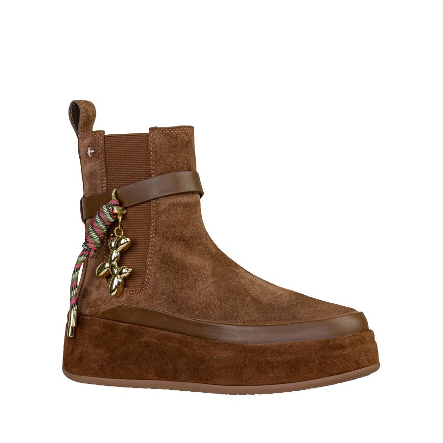 Gio+ Women's Rosita 01 Ankle Boots – Brown Suede Combo