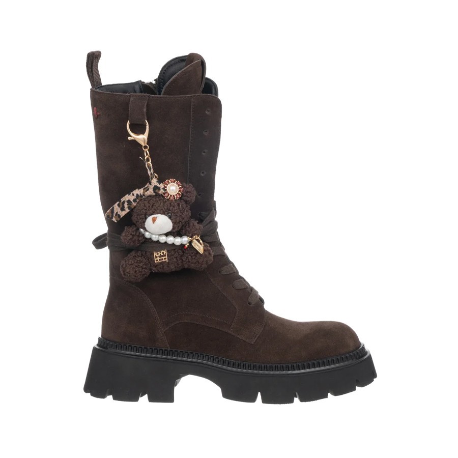 Gio+ anfibio donna Greta01 camoscio combi Dark Brown