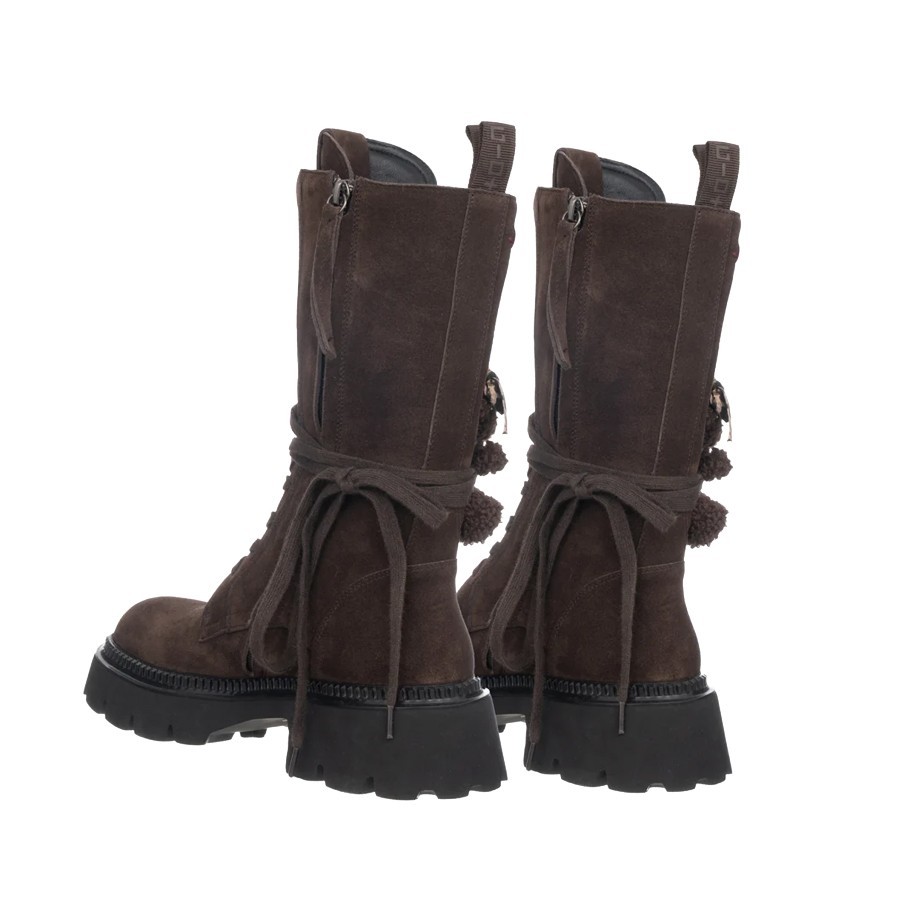 Gio+ anfibio donna Greta01 camoscio combi Dark Brown