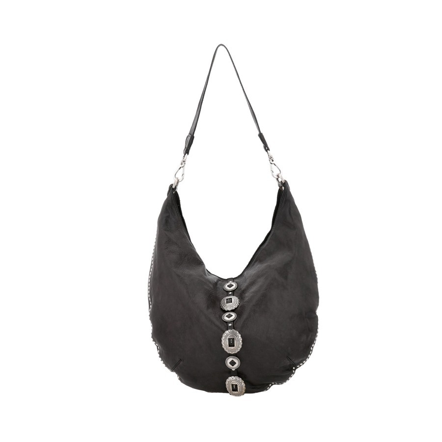 Campomaggi Magda Scandicci | Borsa in Pelle Moro con Borchie