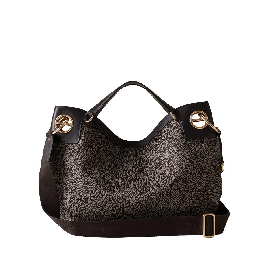 borbonese-borsa-hobo-london-medium-tessuto-op-pelle-catrame