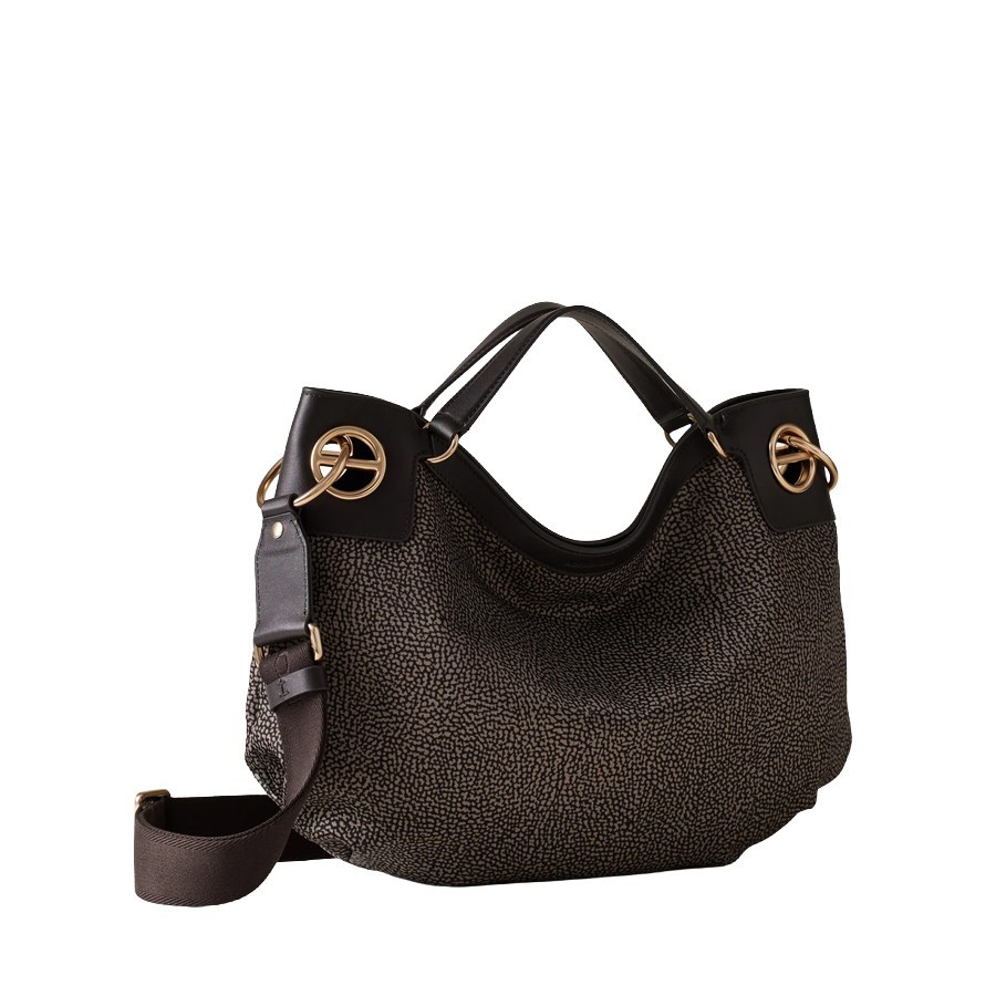 borbonese-london-medium-hobo-bag-op-fabric-tar-colored-leather