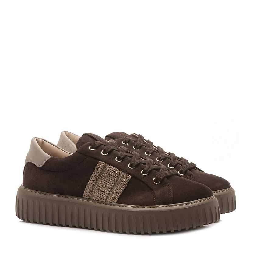 Stokton laced woman in dark suede
