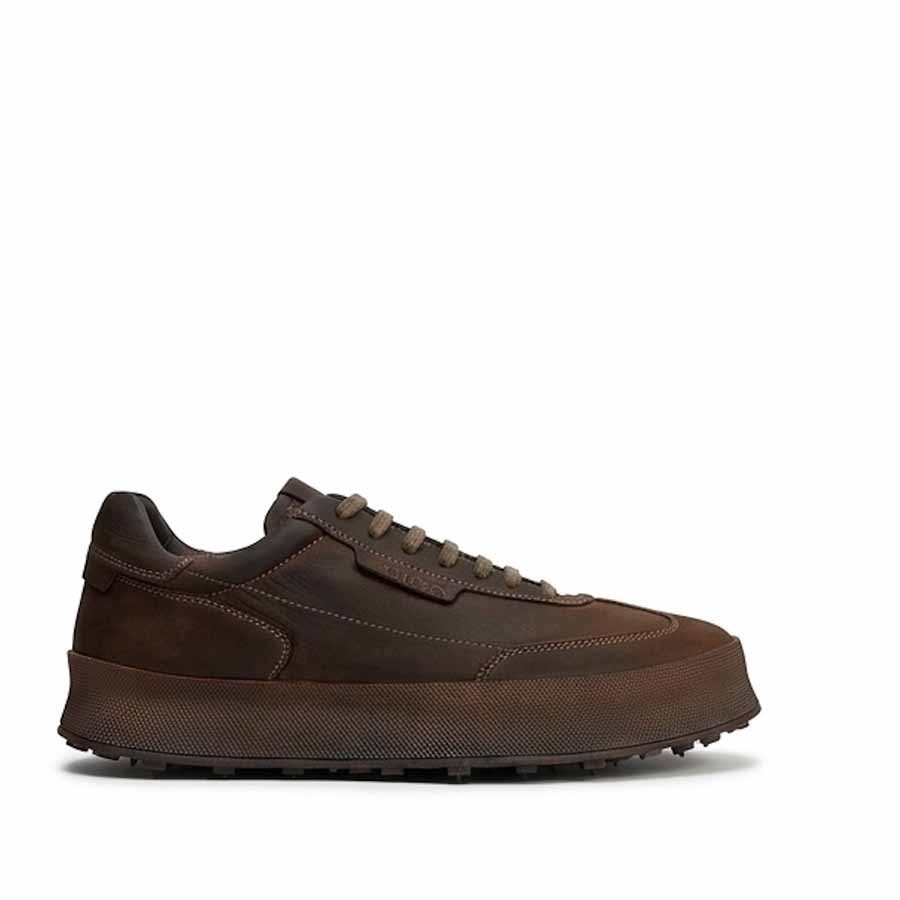 SHOTO men's sneakers in burnt dyed in garment