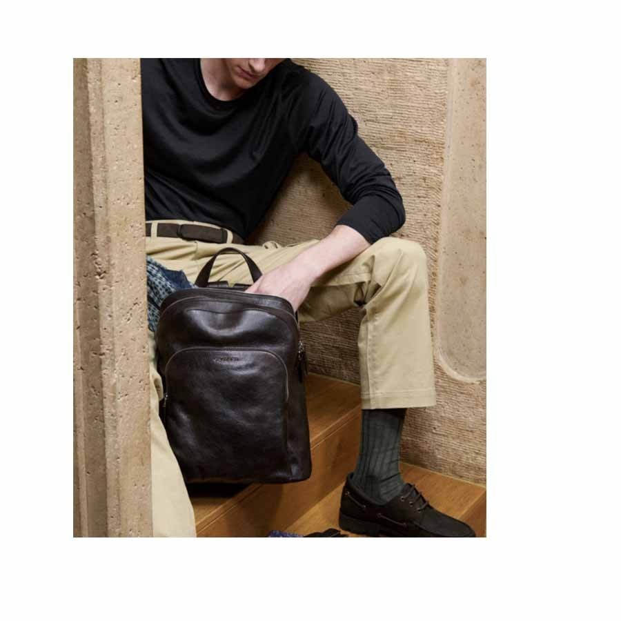 copy of ORCIANI Laio Lagoon leather backpack