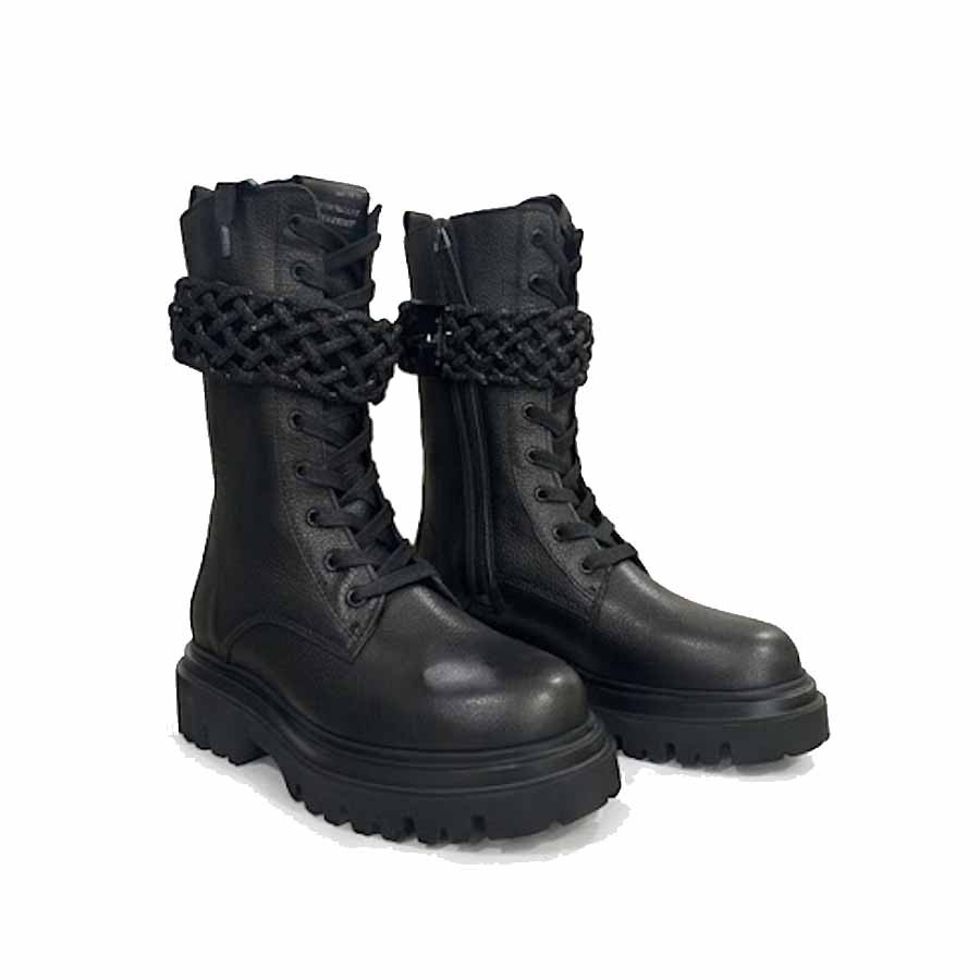 Stokton Amphibio half leg in black leather