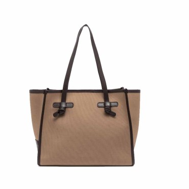 Gianni Chiarini MARCELLA shoulder bag in hemp-espresso-espresso fabric