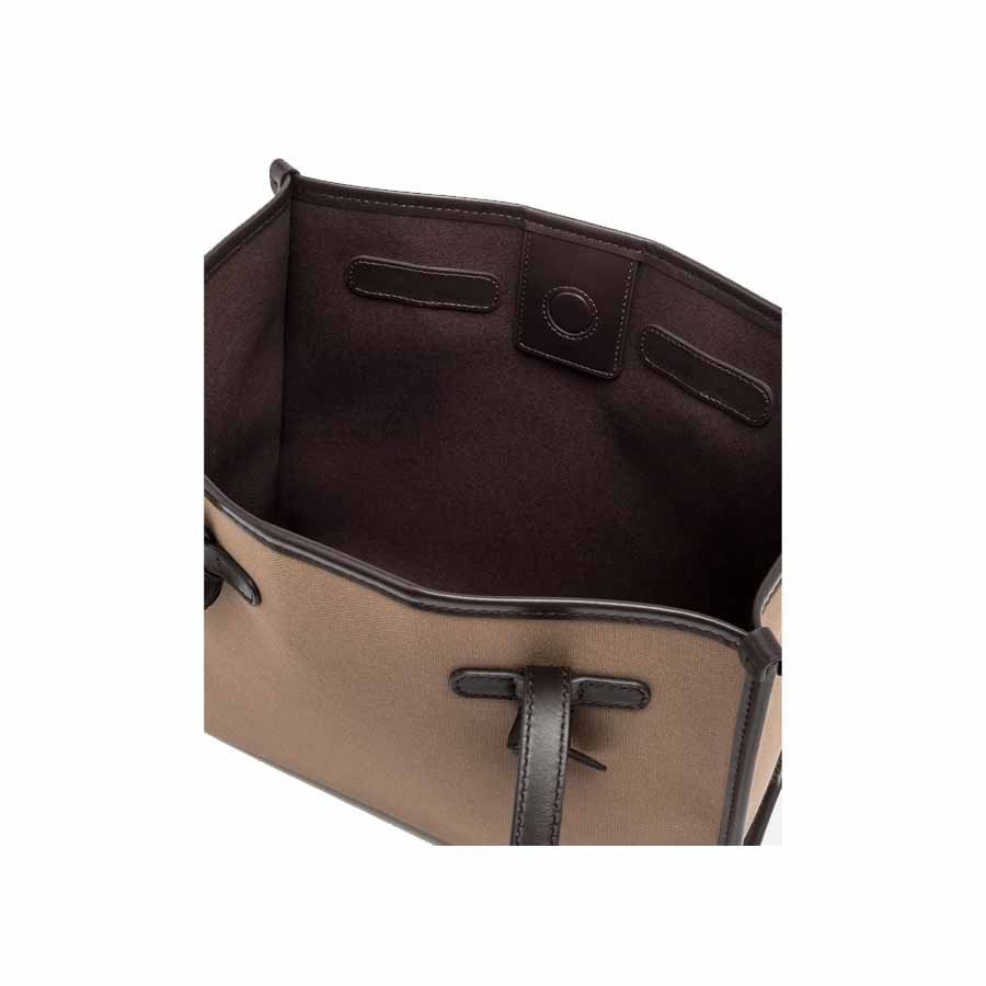 Gianni Chiarini MARCELLA shoulder bag in hemp-espresso-espresso fabric
