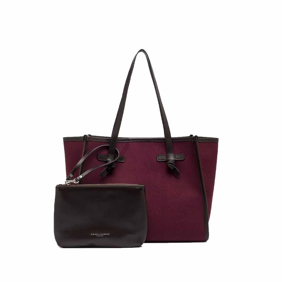 Gianni chiarini MARCELLA shoulder bag in oxbllod-hemp-espresso fabric