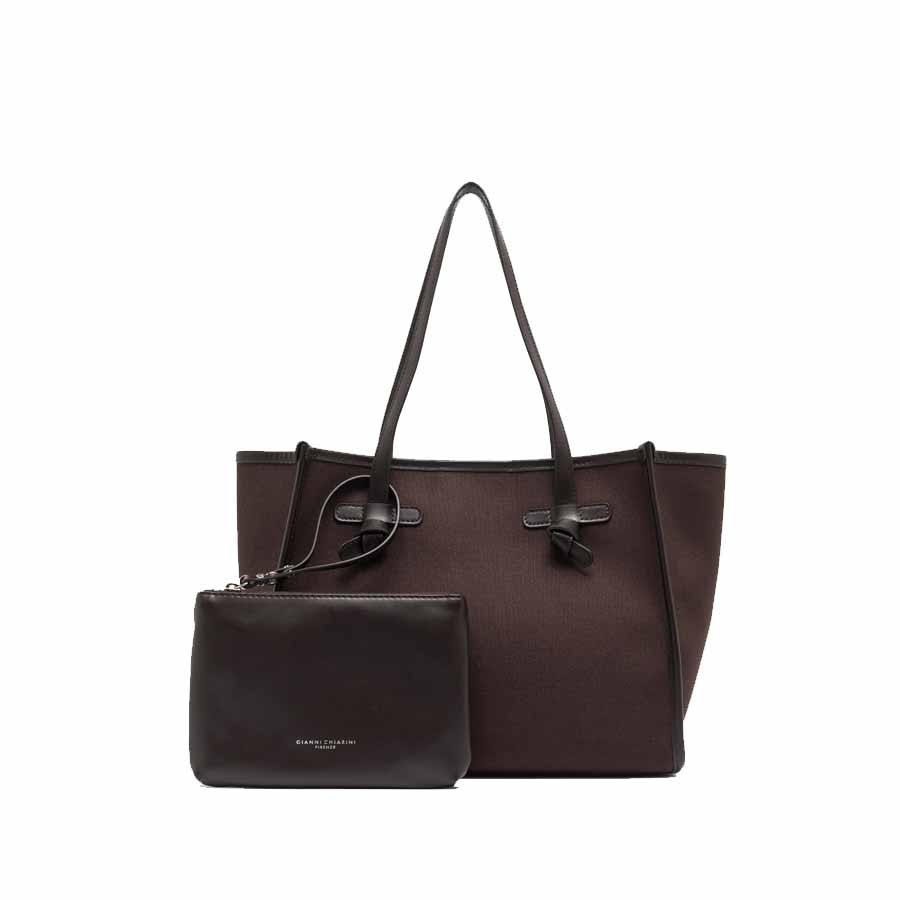 Gianni chiarini MARCELLA medium shoulder bag in blush-panna-clay fabric