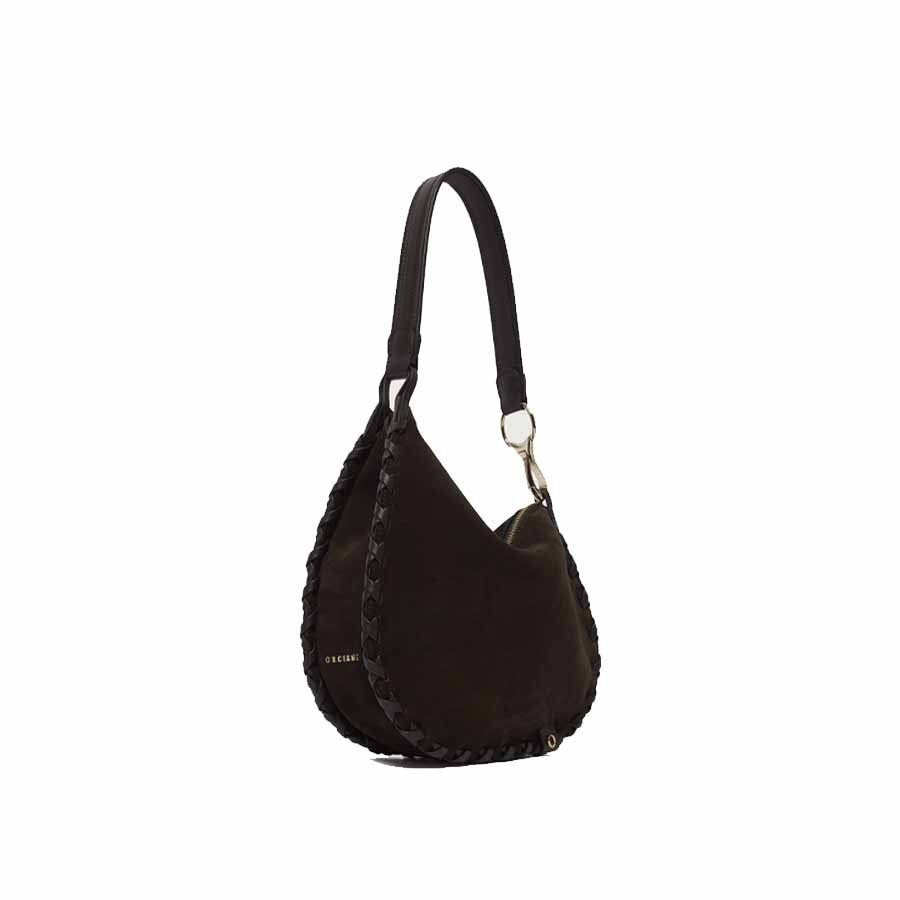 ORCIANI Chaos Peach Cross Small shoulder bag in suede with shoulder strap