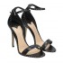 The Seller sandalo donna su tacco pelle nero con borchie  S7618