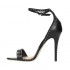 The Seller sandalo donna su tacco pelle nero con borchie  S7618