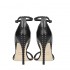 The Seller sandalo donna su tacco pelle nero con borchie  S7618
