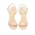 The Seller sandalo donna su tacco in vernice nude braccialetto caviglia S7648