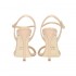 The Seller sandalo donna su tacco in vernice nude braccialetto caviglia S7648