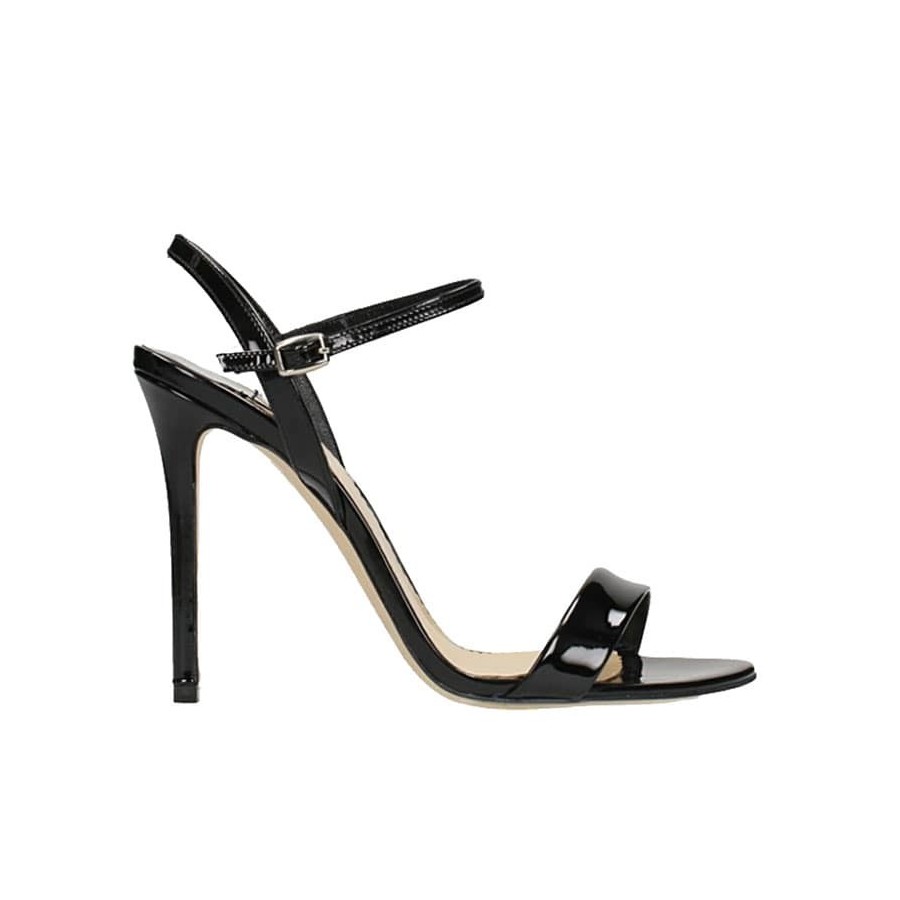 The Seller sandalo donna su tacco in vernice nude braccialetto caviglia S7648