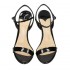 The Seller sandalo donna su tacco in vernice nude braccialetto caviglia S7648